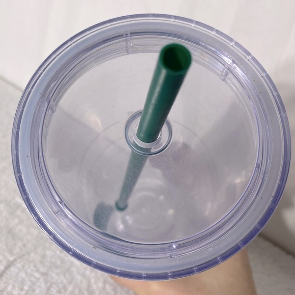 Starbucks Cold Cup Clear Venti Tumbler Traveler with Green Logo & Straw - Picture 9 of 12